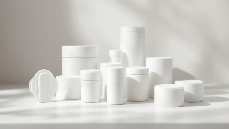 白いテーブルの上に並んだ様々なサイズのナプキンと、シンプルな手帳