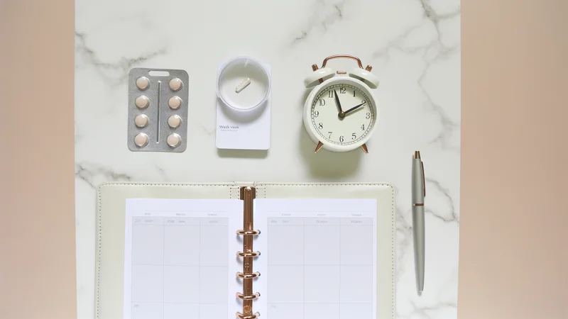 時計と手帳。アフターピルの服用タイミングの重要性を示すイメージ
