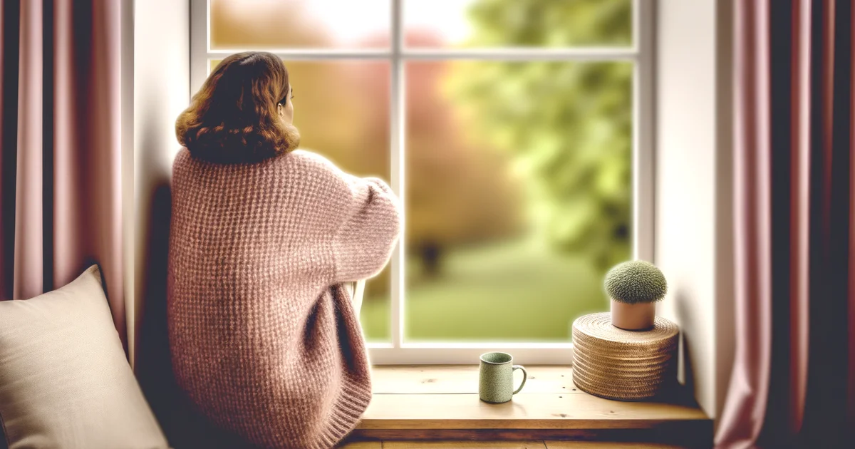 テーブルの上に置かれたハーブティーとカレンダー。生理前の体調管理をイメージした穏やかな日常シーン