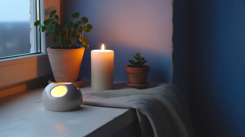 月のイラストと女性の生理周期を表したグラフ。ホルモン変動のイメージ図